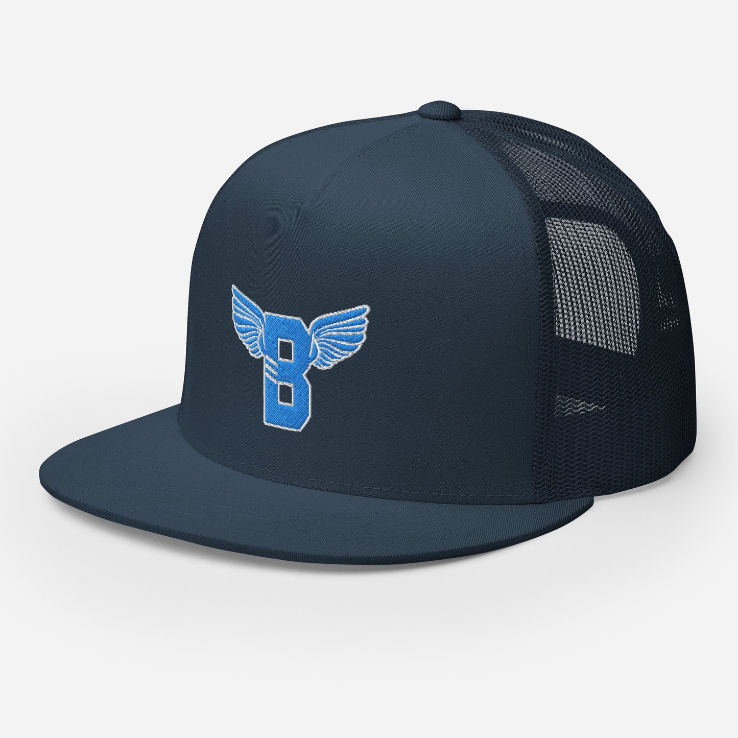 "B" IS FOR BROOKLYN - B-WING MESH SNAPBACK (VIVID BLUE STITCH)