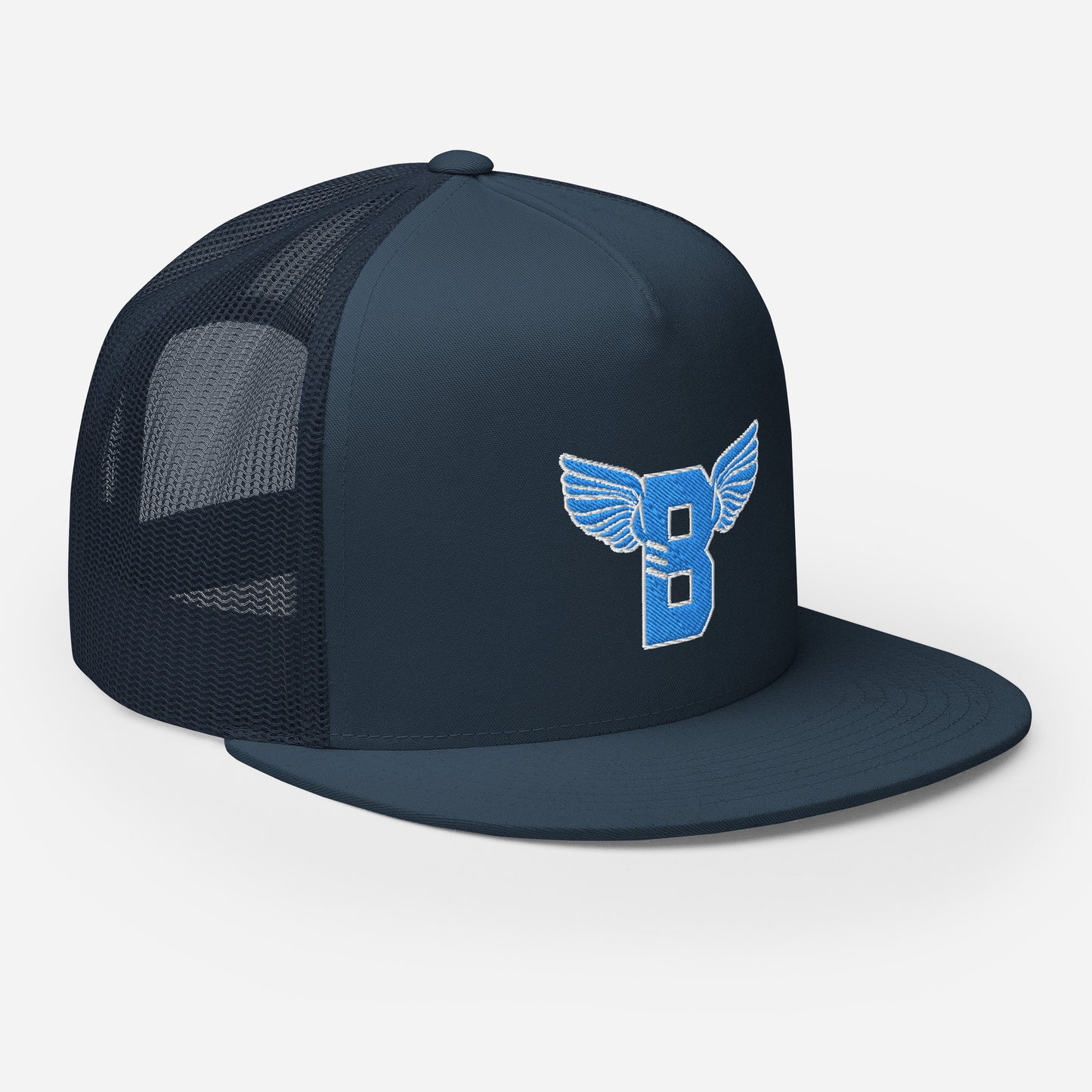 "B" IS FOR BROOKLYN - B-WING MESH SNAPBACK (VIVID BLUE STITCH)