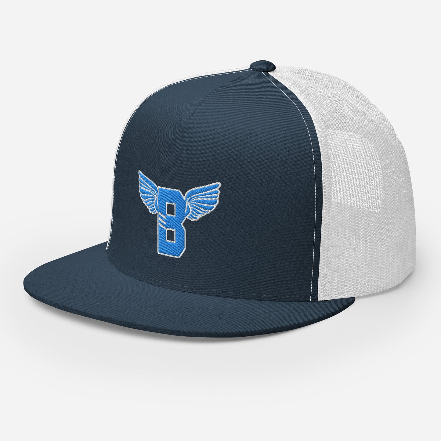 "B" IS FOR BROOKLYN - B-WING MESH SNAPBACK (VIVID BLUE STITCH)