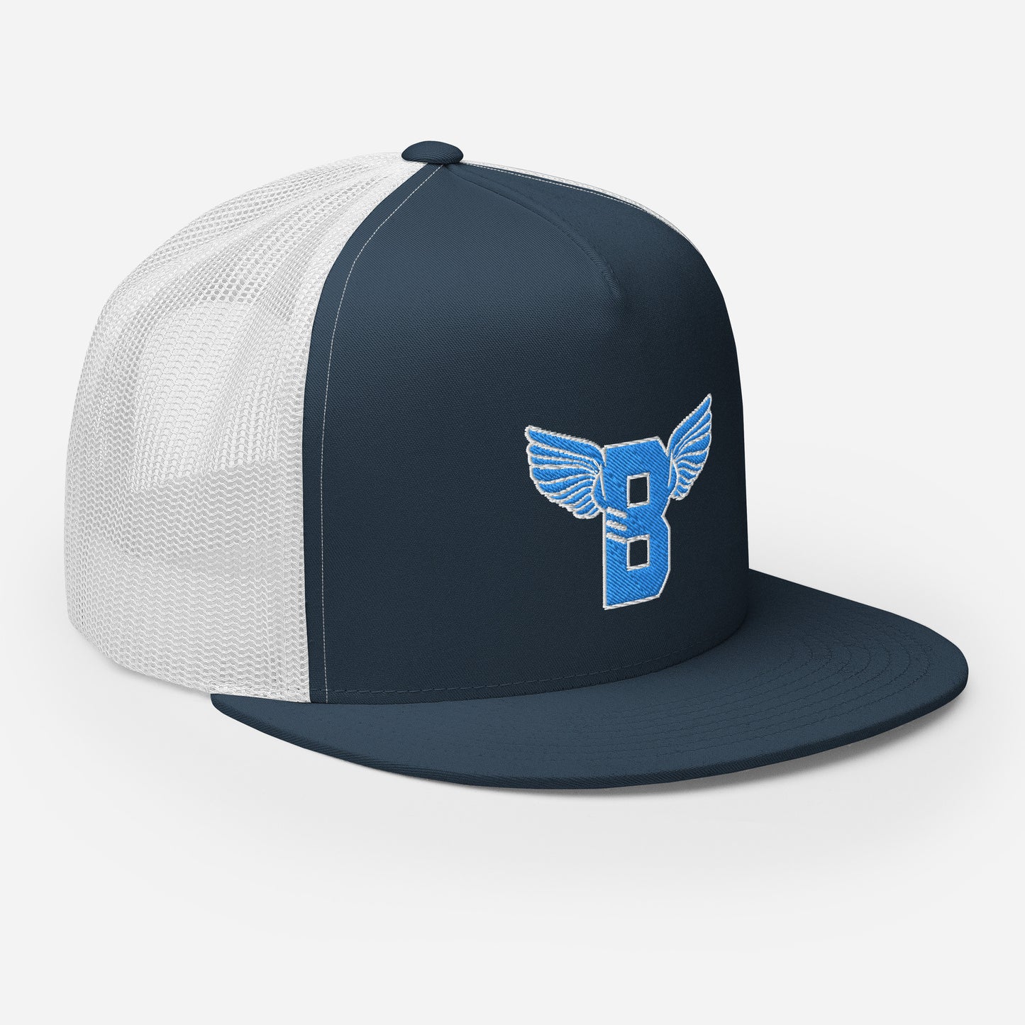 "B" IS FOR BROOKLYN - B-WING MESH SNAPBACK (VIVID BLUE STITCH)
