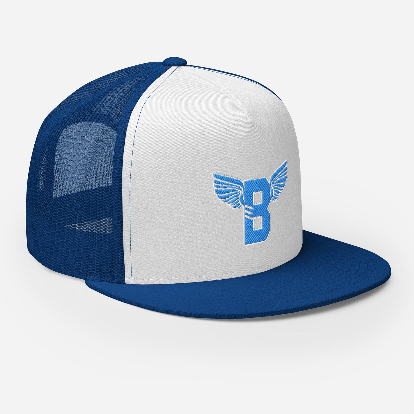 "B" IS FOR BROOKLYN - B-WING MESH SNAPBACK (VIVID BLUE STITCH)