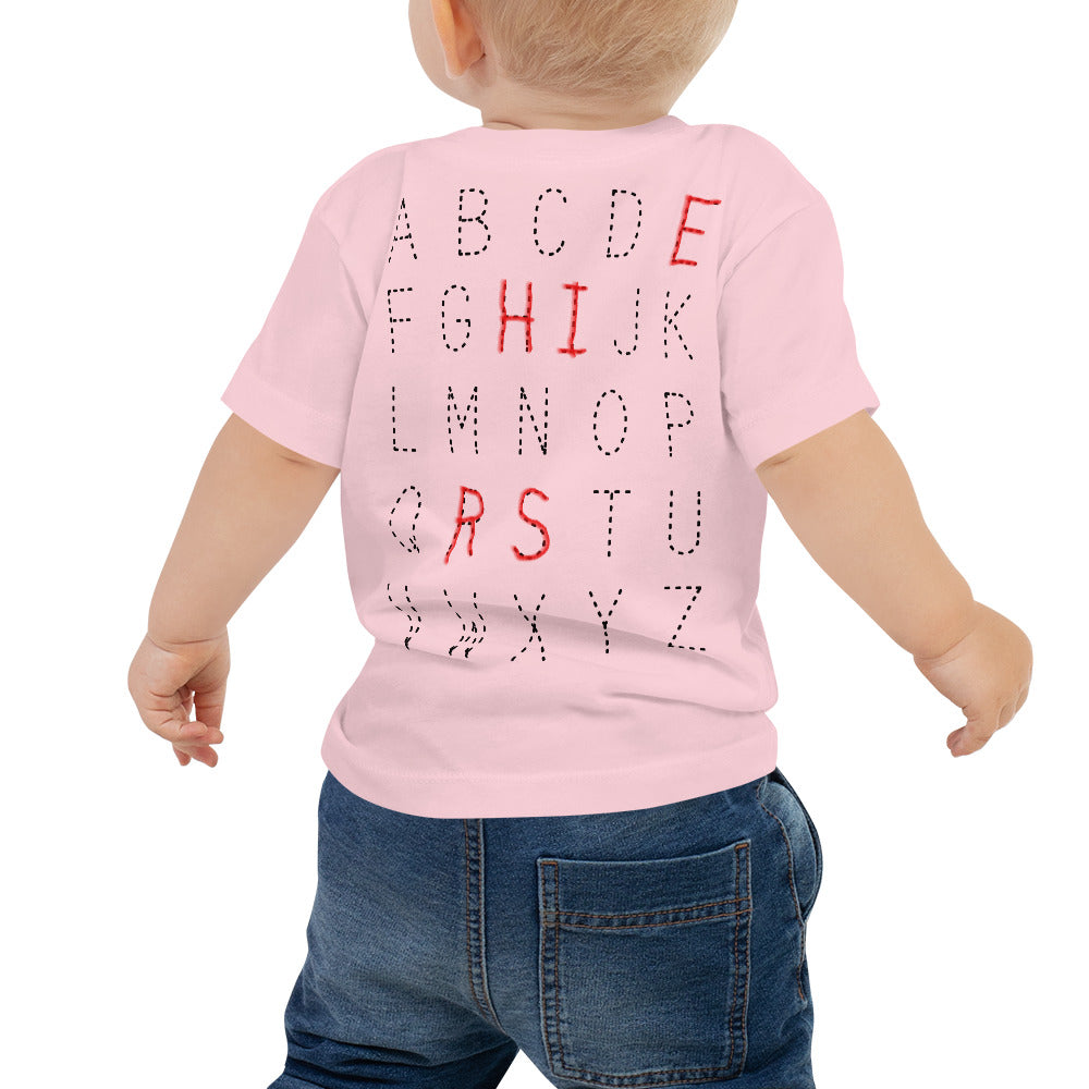 ABC's TRACING BABY TEE (BLACK)