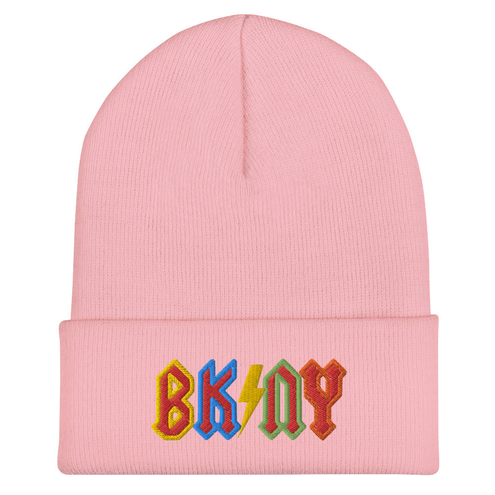 BK ROX - AC/DC STYLE BK/NY (MULTI 1) CUFFED BEANIE