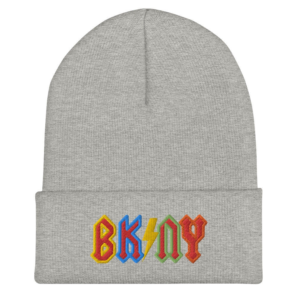 BK ROX - AC/DC STYLE BK/NY (MULTI 1) CUFFED BEANIE