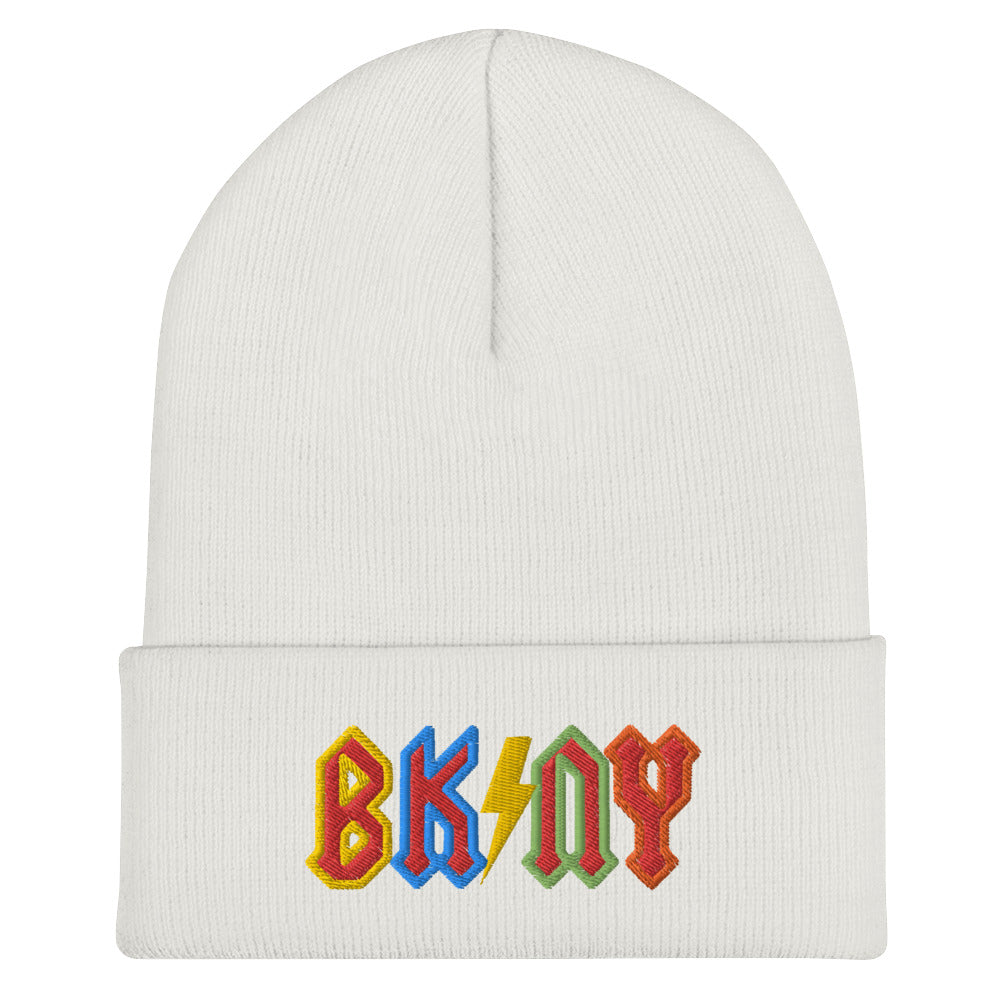 BK ROX - AC/DC STYLE BK/NY (MULTI 1) CUFFED BEANIE