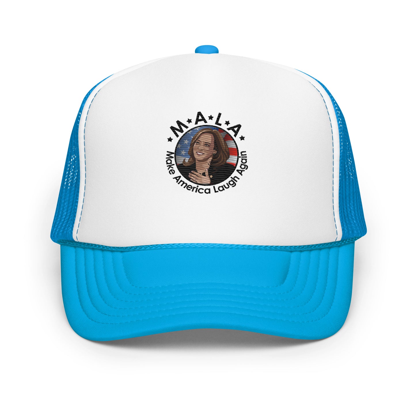 MALA: MAKE AMERICA LAUGH AGAIN COOKIE FOAM TRUCKER HAT (BLACK)