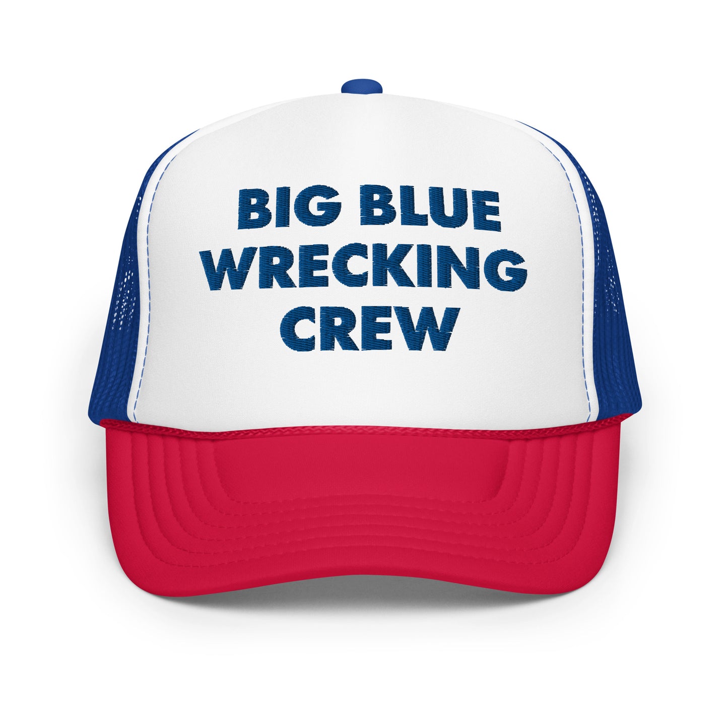 BIG BLUE WRECKING CREW FOAM TRUCKER HAT