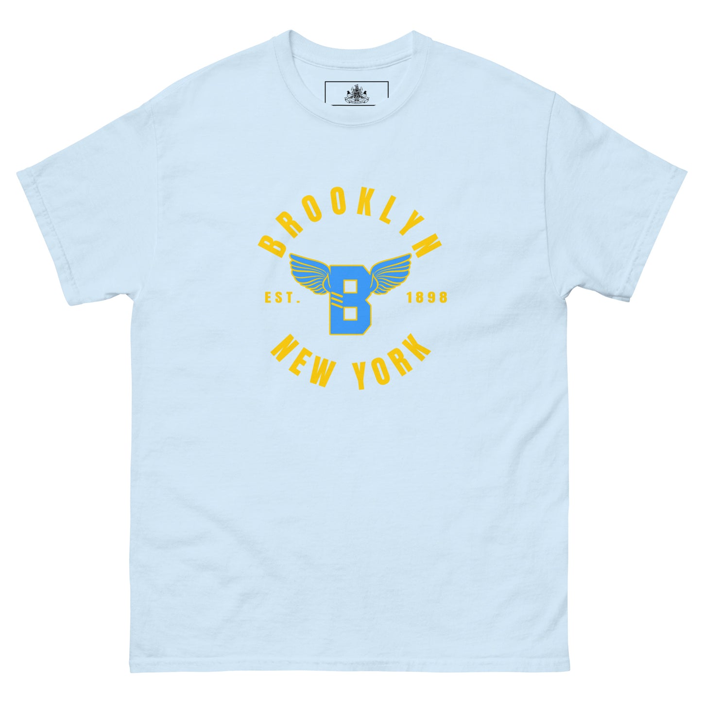 B-WING - BKNY EST. 1898 MENS CLASSIC TEE (GOLD & VIVID BLUE)