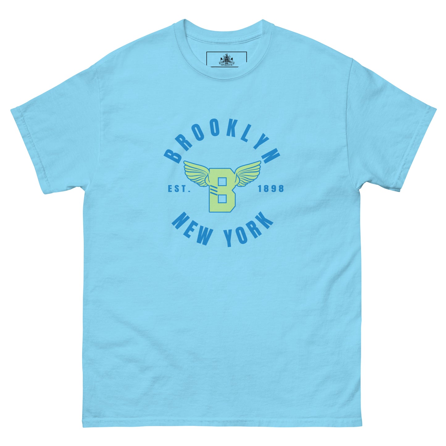 B-WING - BKNY EST. 1898 MENS CLASSIC TEE (MINT & BLUE)