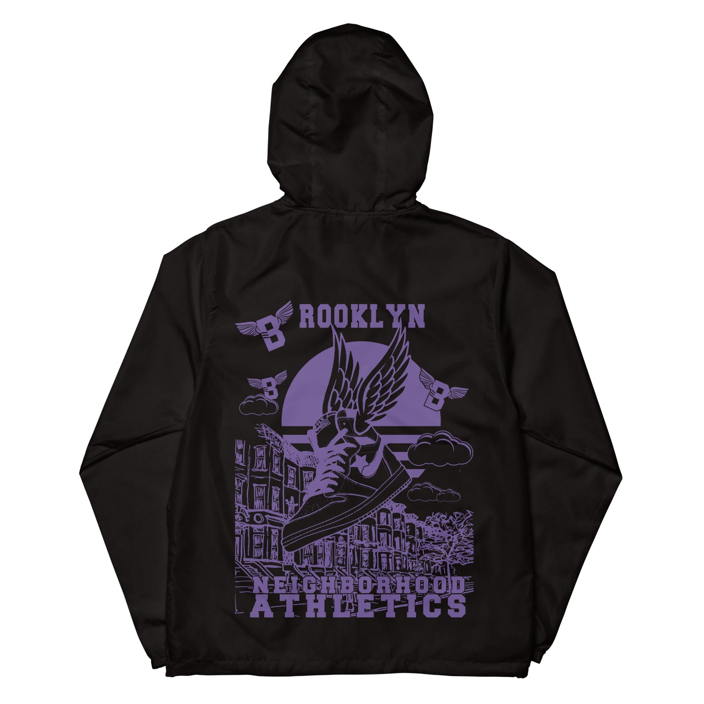 B-WING - NEIGHBORHOOD ATHLETICS UNISEX WINDBREAKER (PURPLE)