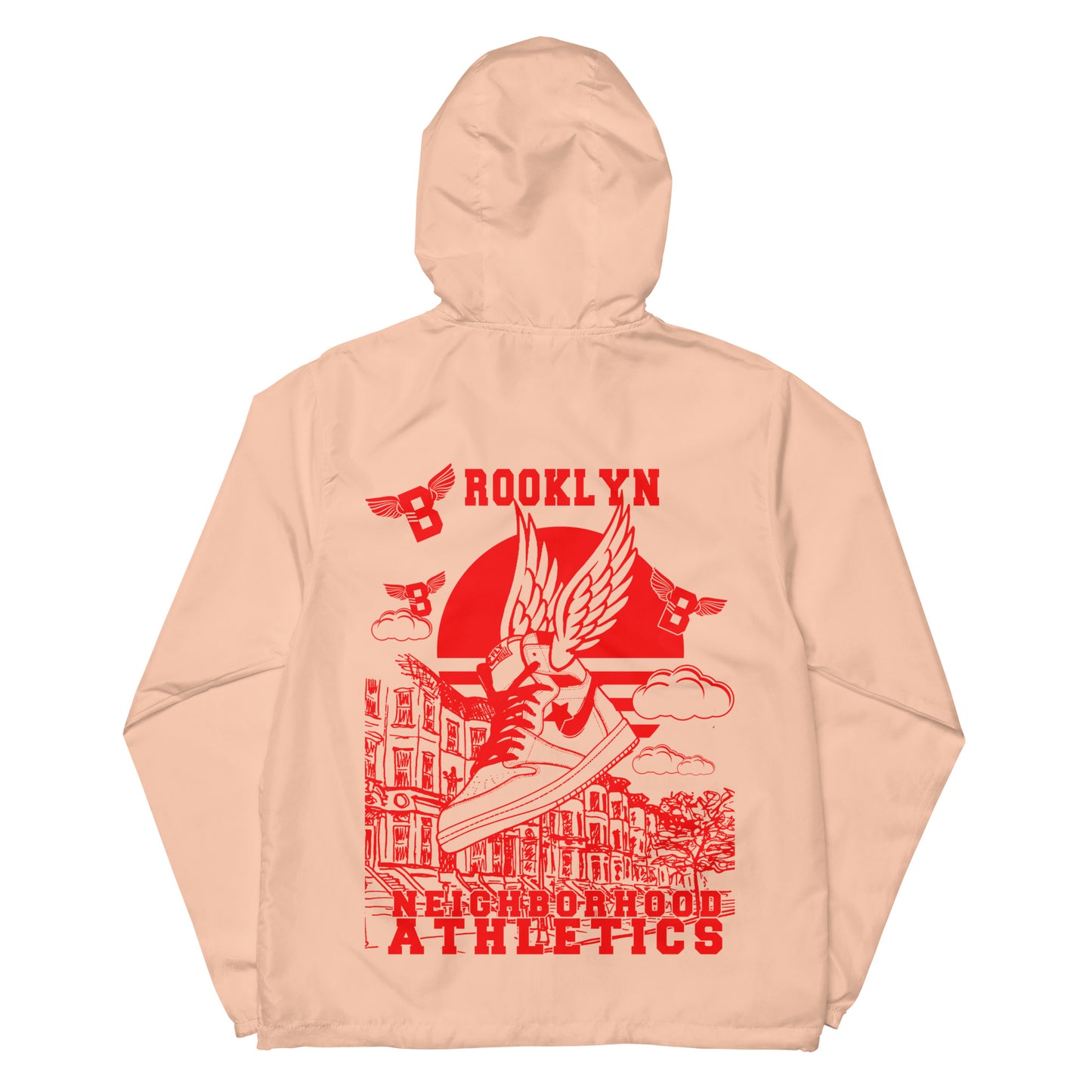 B-WING - NEIGHBORHOOD ATHLETICS UNISEX WINDBREAKER (RED)