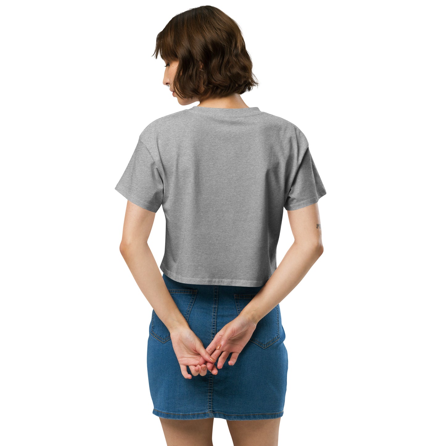 SINGLE. MOM. BOSS. WOMEN's CROP TOP (PINK + BLUE)