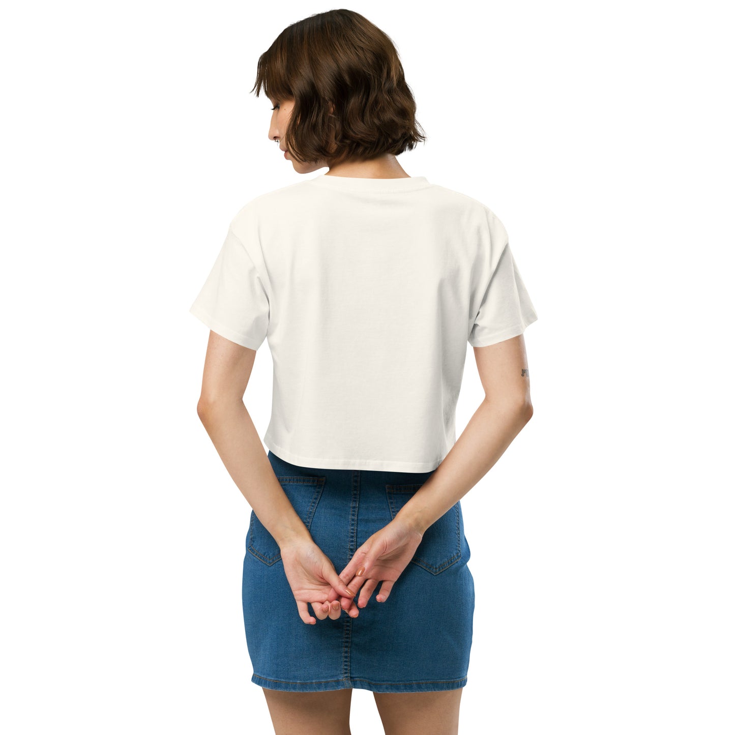 SINGLE. MOM. BOSS. WOMEN's CROP TOP (PINK + BLUE)