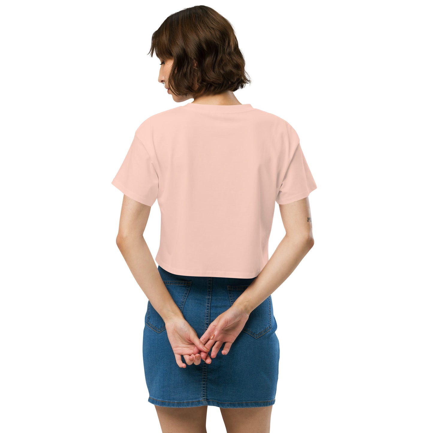 SINGLE. MOM. BOSS. WOMEN's CROP TOP (PINK + BLUE)