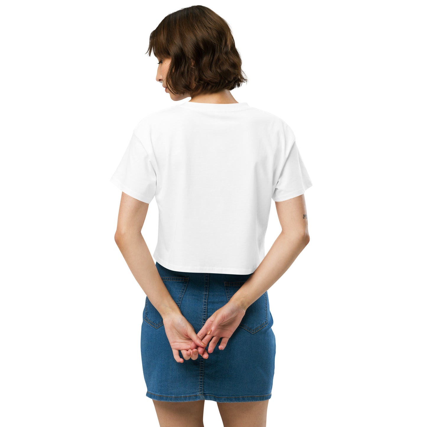 SINGLE. MOM. BOSS. WOMEN's CROP TOP (PINK + BLUE)