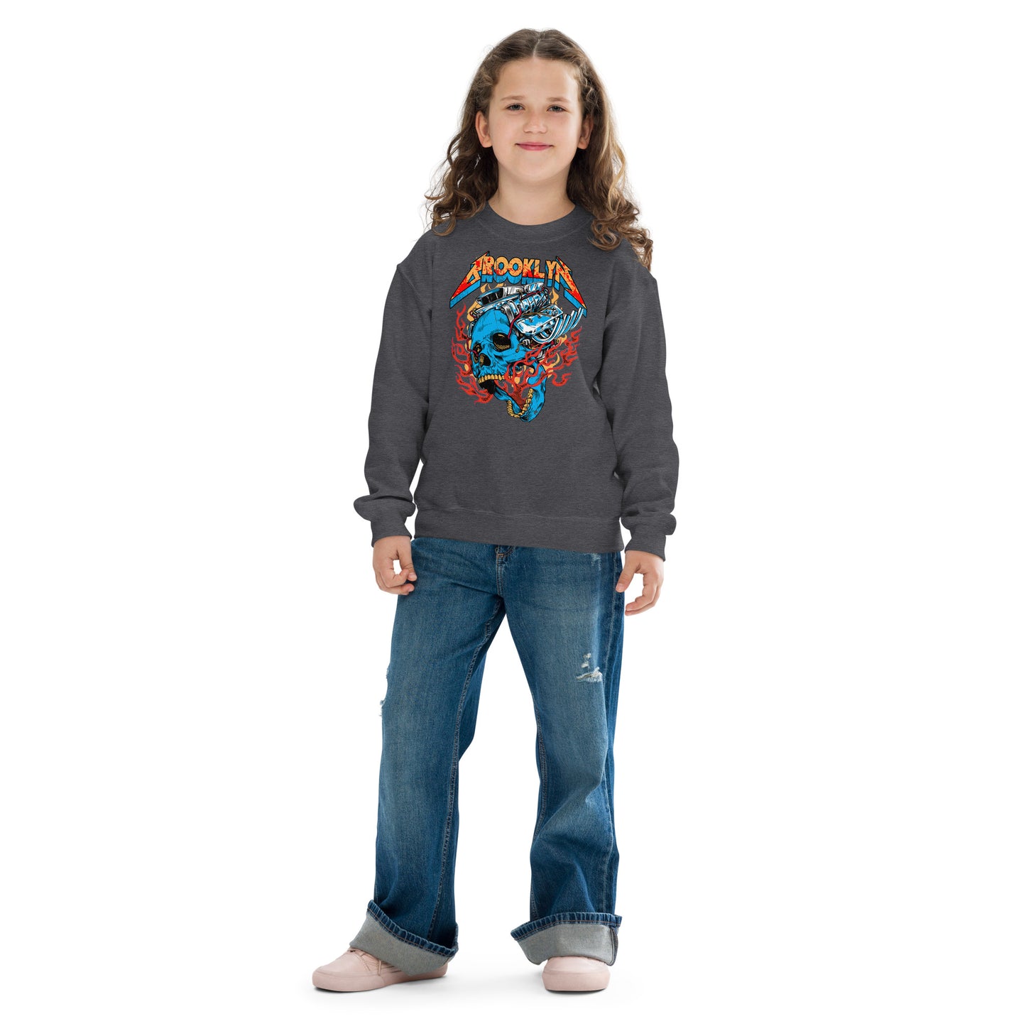 BABY BKRX - BROOKLYN MOTOR SKULL KIDS CREWNECK SWEATSHIRT