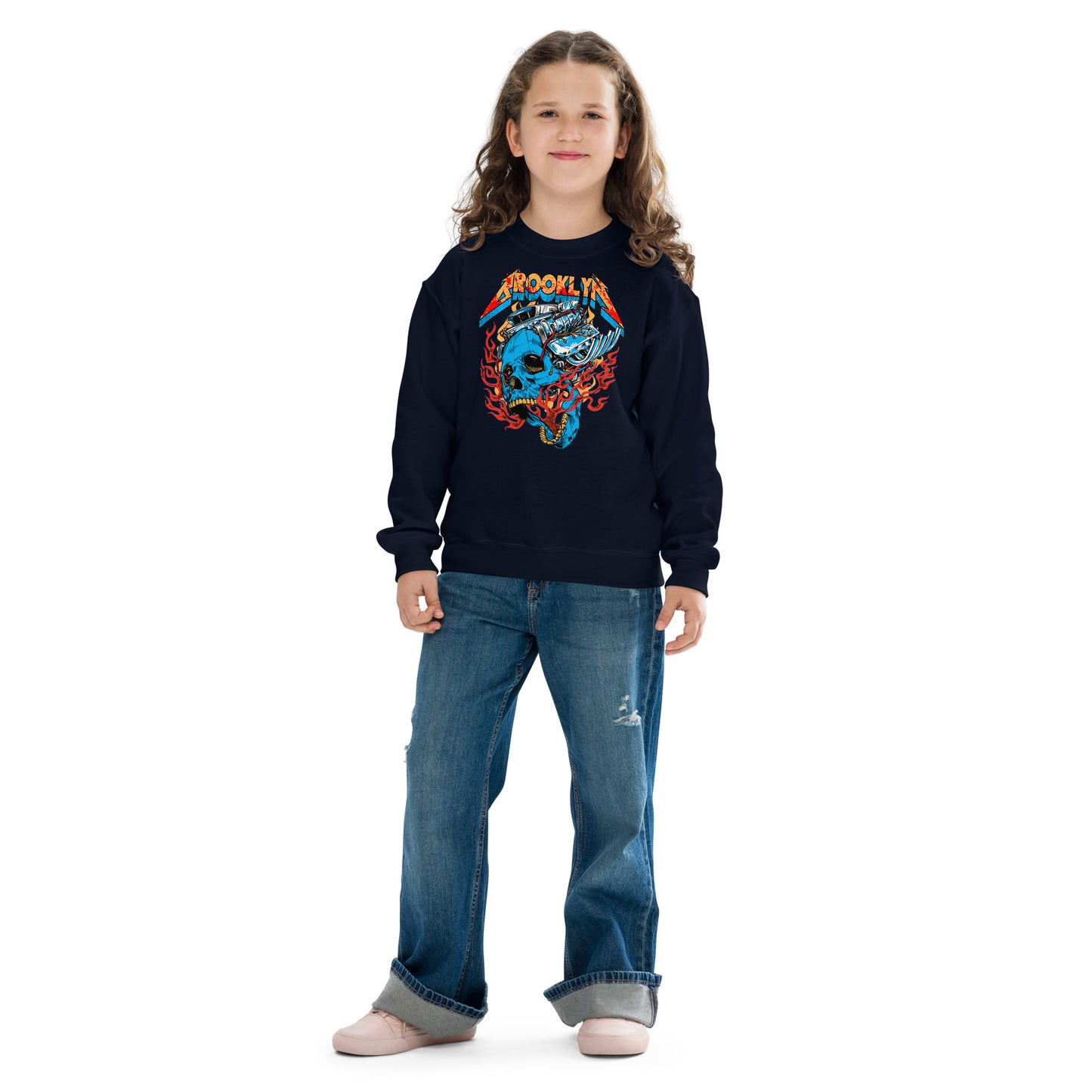 BABY BKRX - BROOKLYN MOTOR SKULL KIDS CREWNECK SWEATSHIRT
