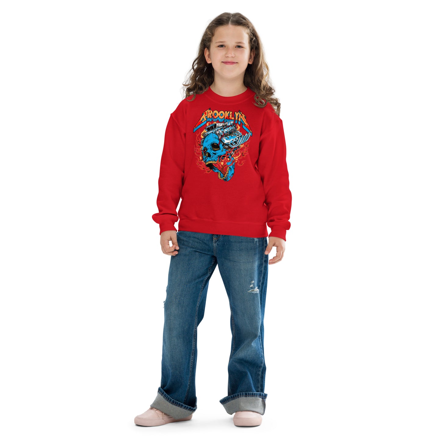 BABY BKRX - BROOKLYN MOTOR SKULL KIDS CREWNECK SWEATSHIRT