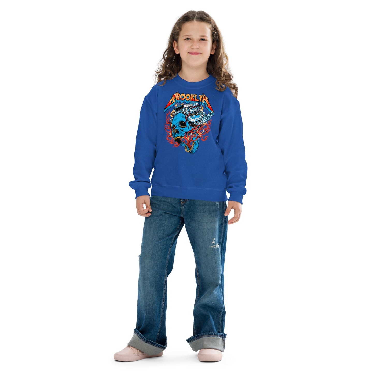 BABY BKRX - BROOKLYN MOTOR SKULL KIDS CREWNECK SWEATSHIRT