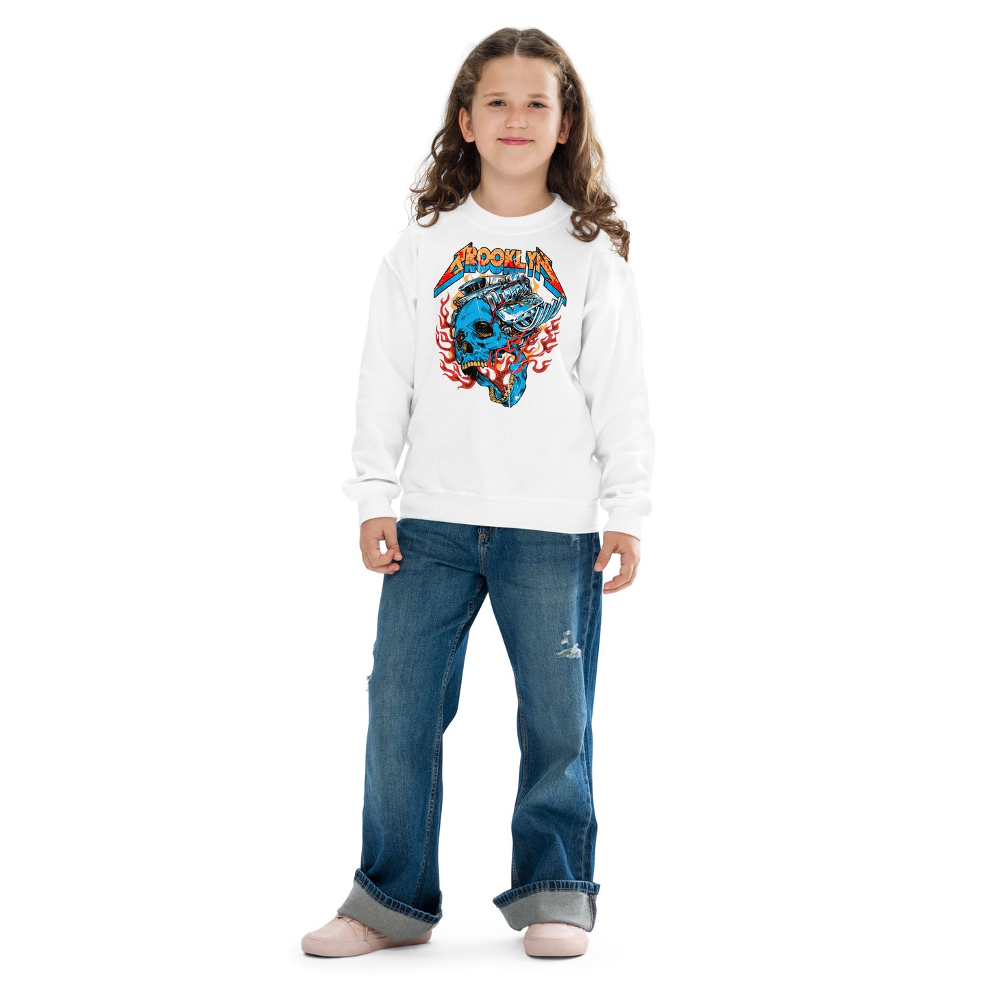 BABY BKRX - BROOKLYN MOTOR SKULL KIDS CREWNECK SWEATSHIRT