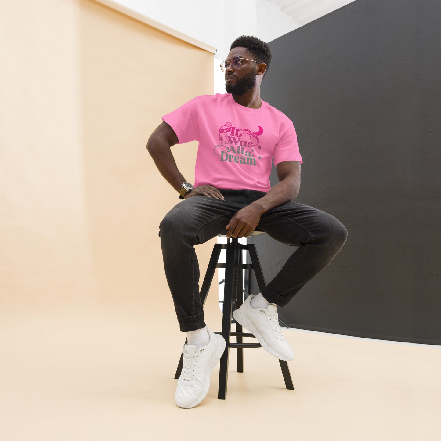 IT WAS ALL A DREAM! (PIMK/GREEN GRADIENT) CLASSIC TEE