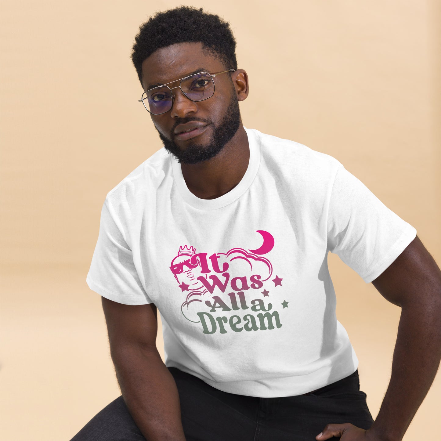 IT WAS ALL A DREAM! (PIMK/GREEN GRADIENT) CLASSIC TEE