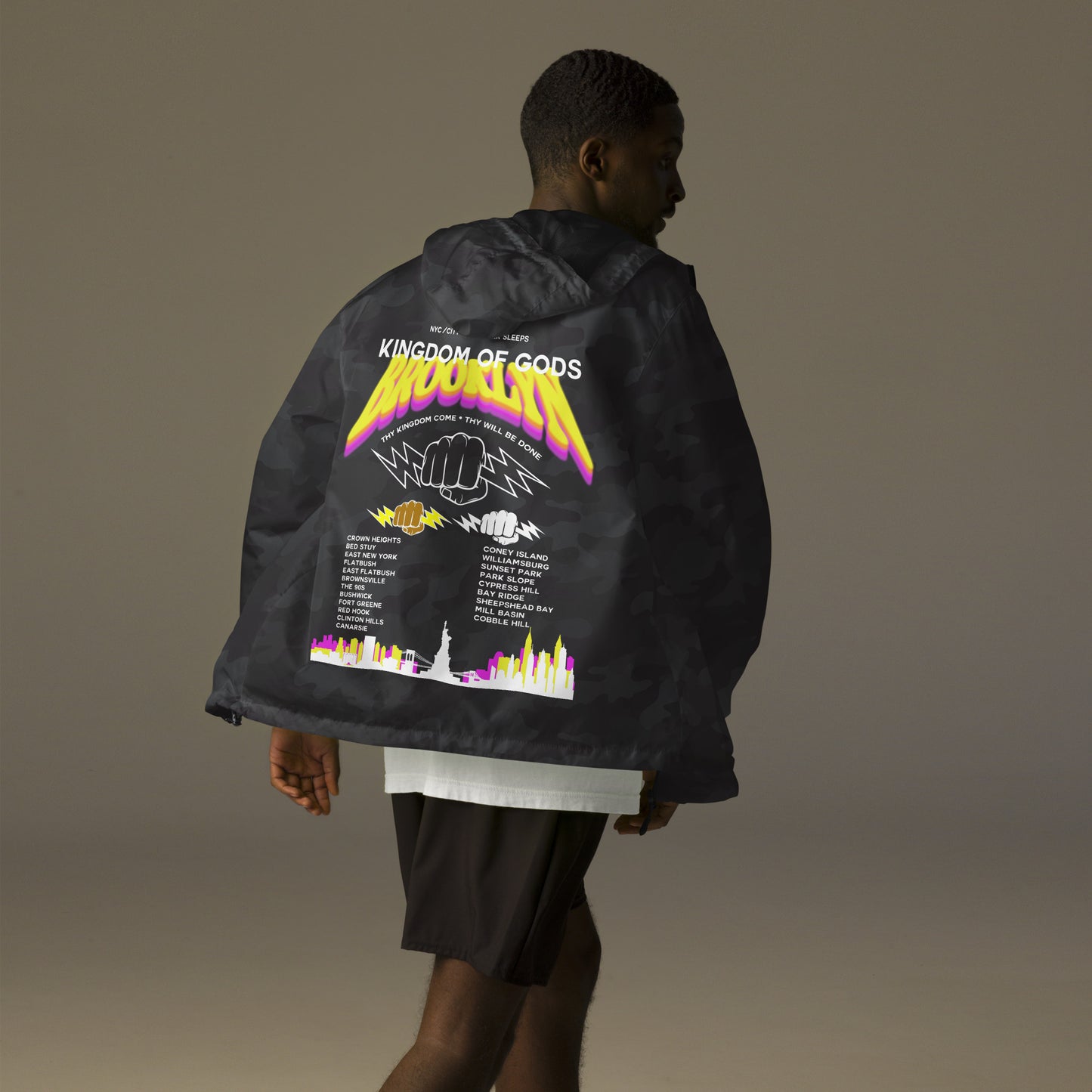 KINGDOM OF GODS UNISEX WINDBREAKER - THE 718 TOUR(W)