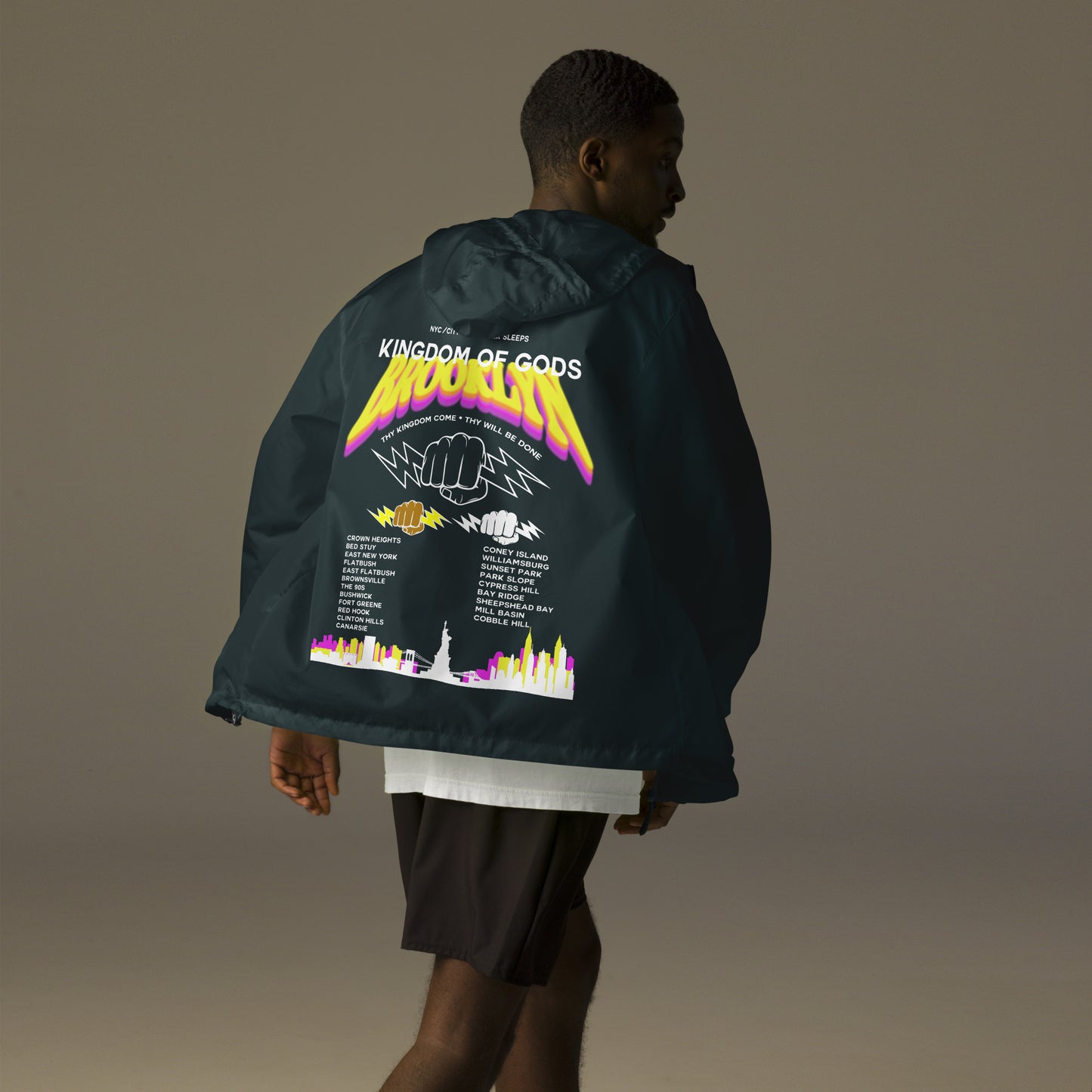 KINGDOM OF GODS UNISEX WINDBREAKER - THE 718 TOUR(W)