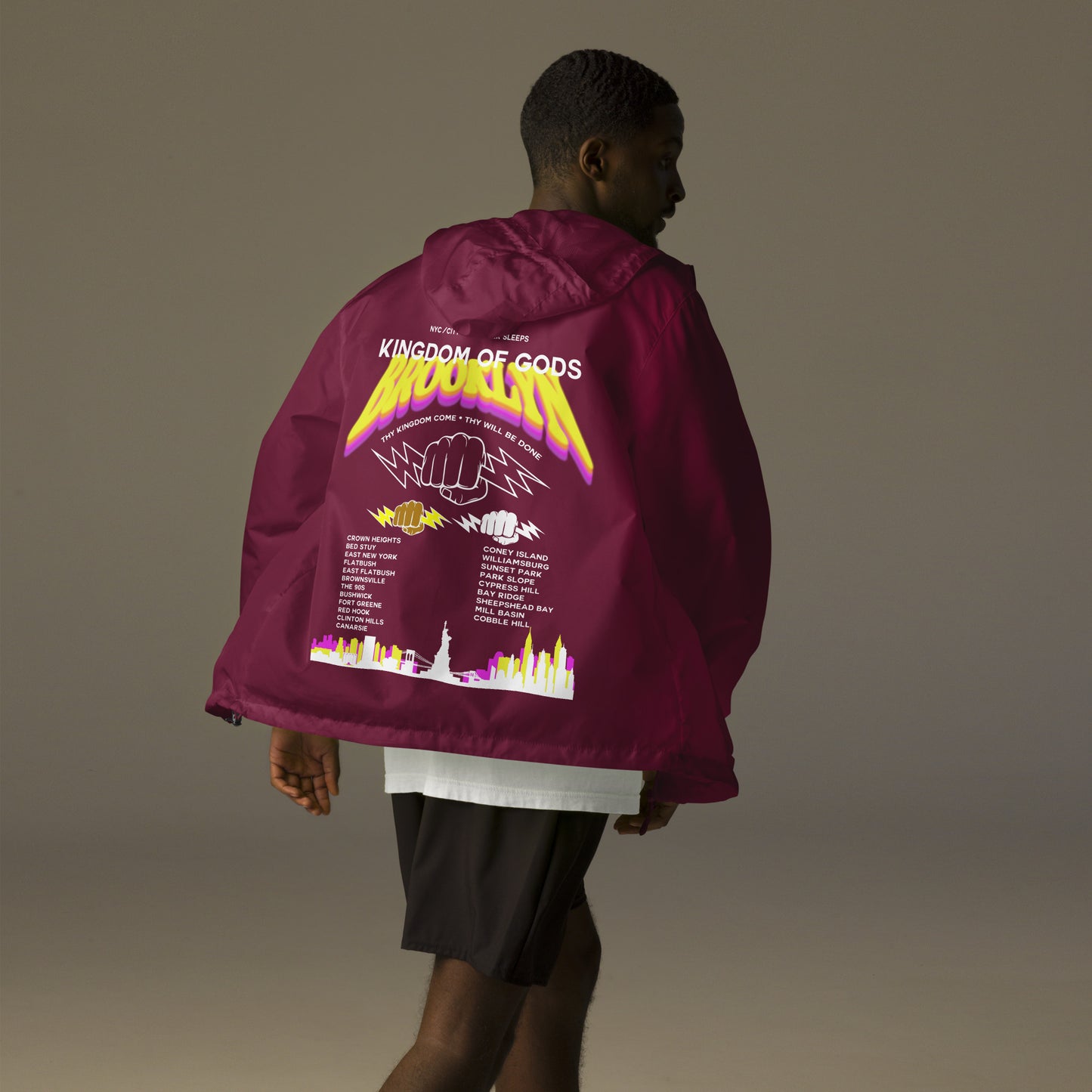 KINGDOM OF GODS UNISEX WINDBREAKER - THE 718 TOUR(W)