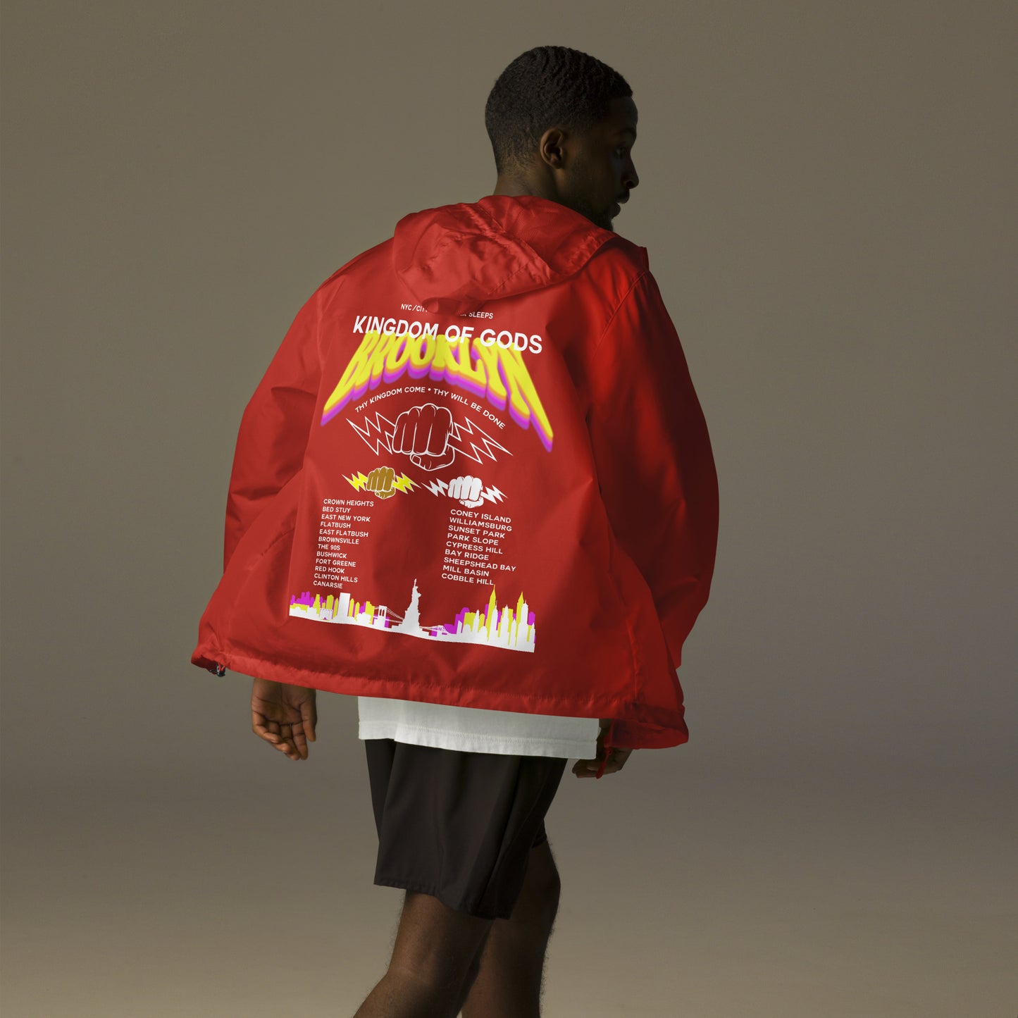 KINGDOM OF GODS UNISEX WINDBREAKER - THE 718 TOUR(W)