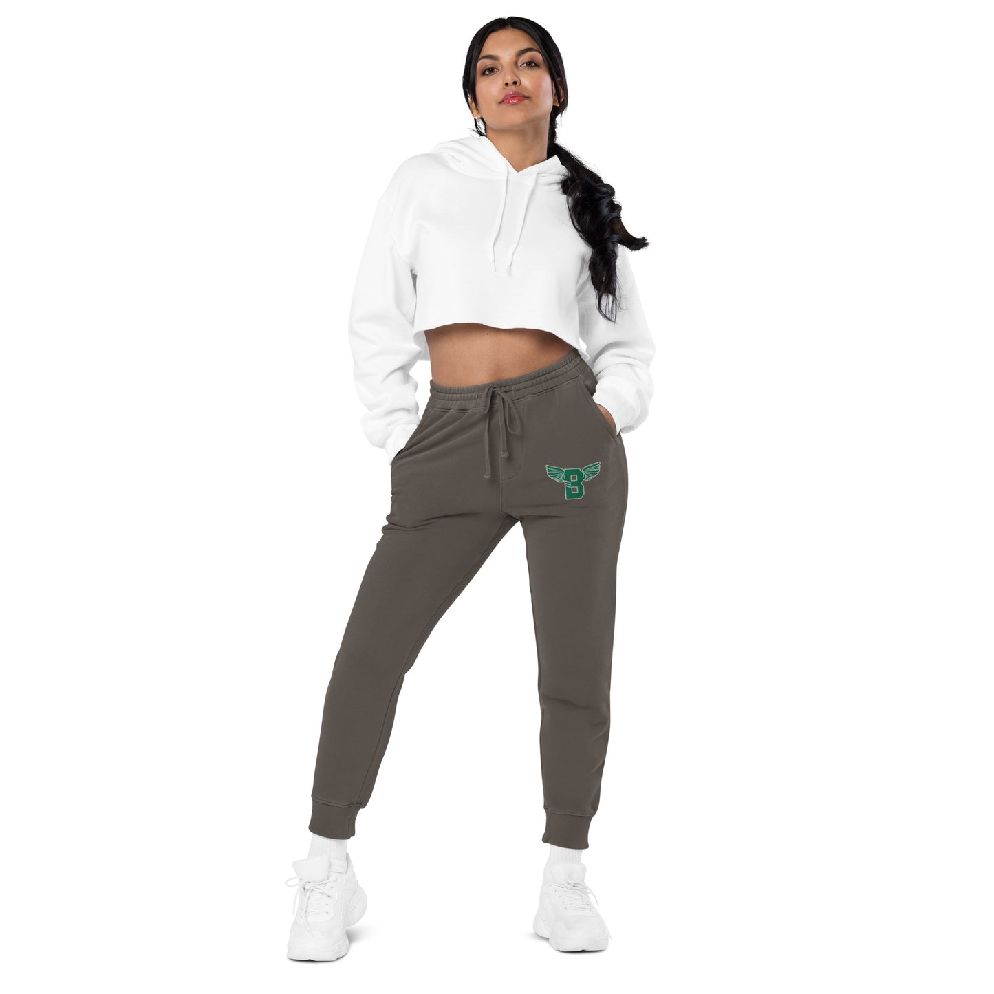 "B" IS FOR BROOKLYN - B-WING UNISEX SWEATPANTS (KELLY GREEN STITCH)