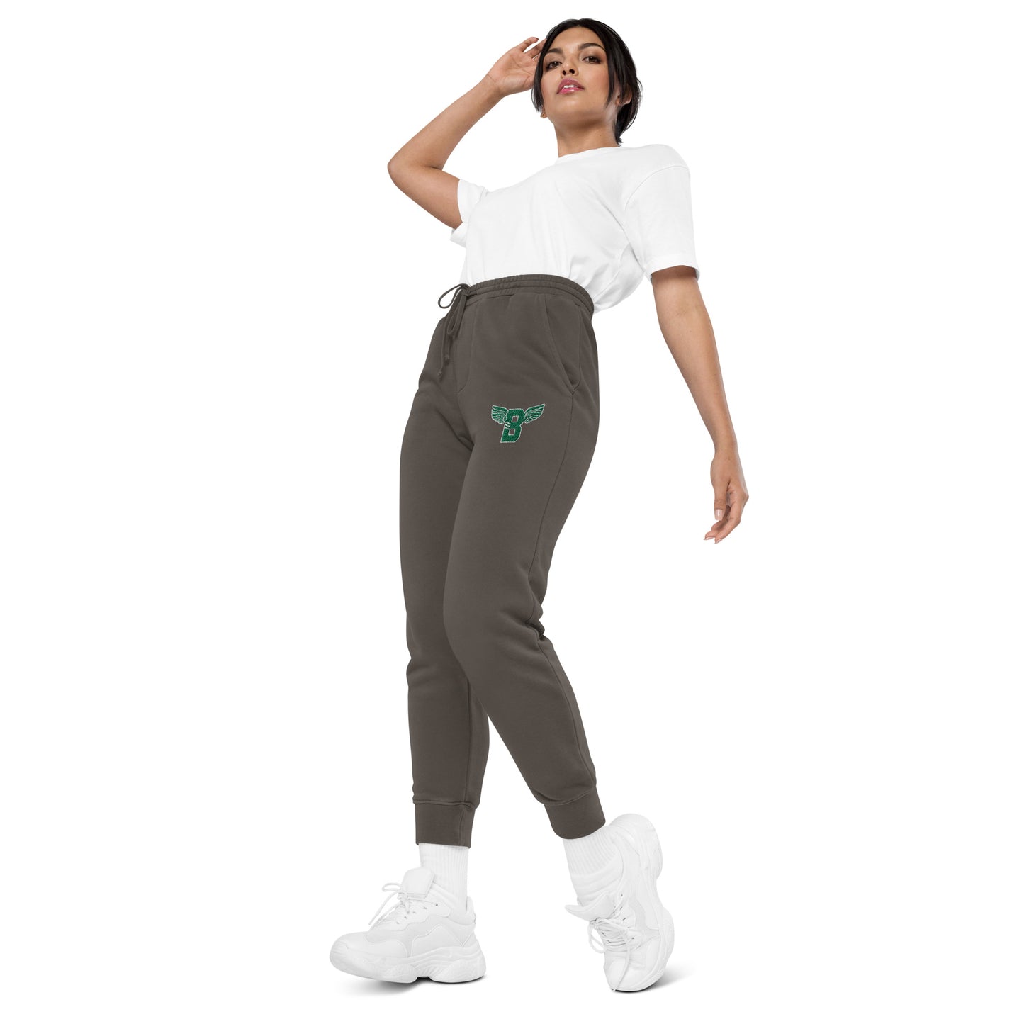 "B" IS FOR BROOKLYN - B-WING UNISEX SWEATPANTS (KELLY GREEN STITCH)