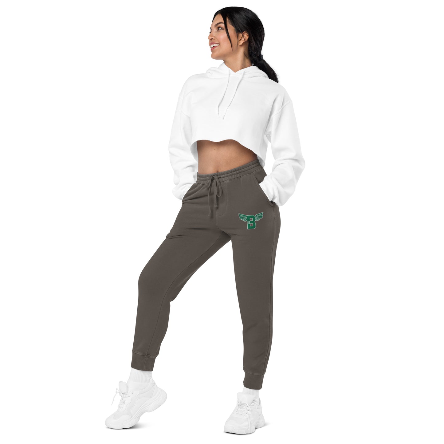"B" IS FOR BROOKLYN - B-WING UNISEX SWEATPANTS (KELLY GREEN STITCH)