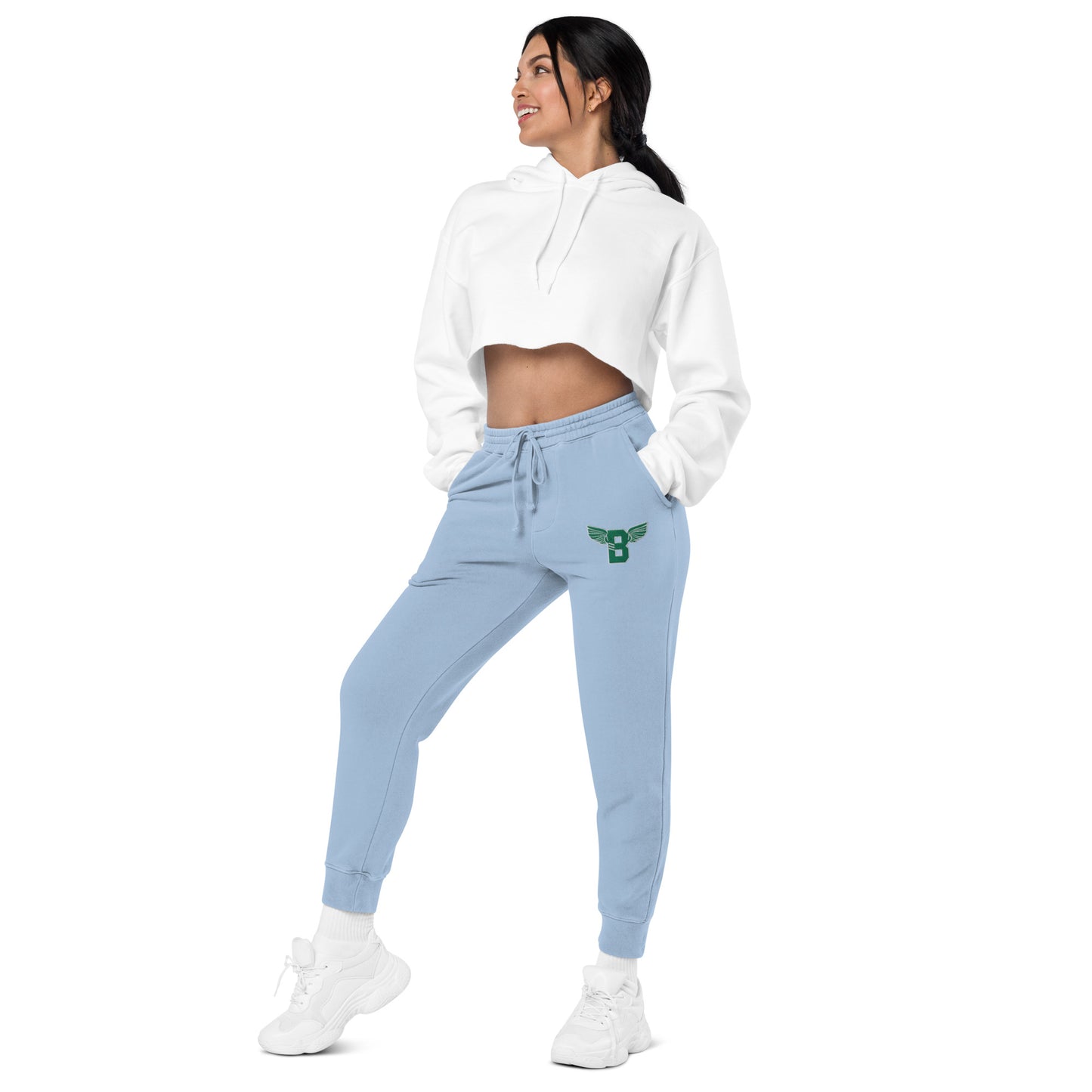 "B" IS FOR BROOKLYN - B-WING UNISEX SWEATPANTS (KELLY GREEN STITCH)