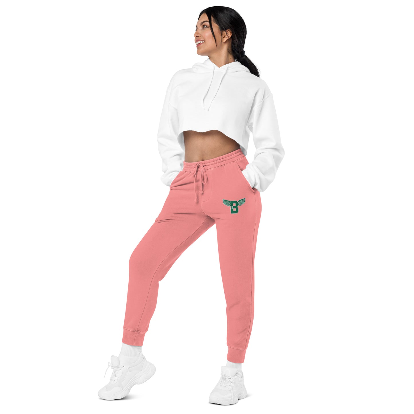 "B" IS FOR BROOKLYN - B-WING UNISEX SWEATPANTS (KELLY GREEN STITCH)