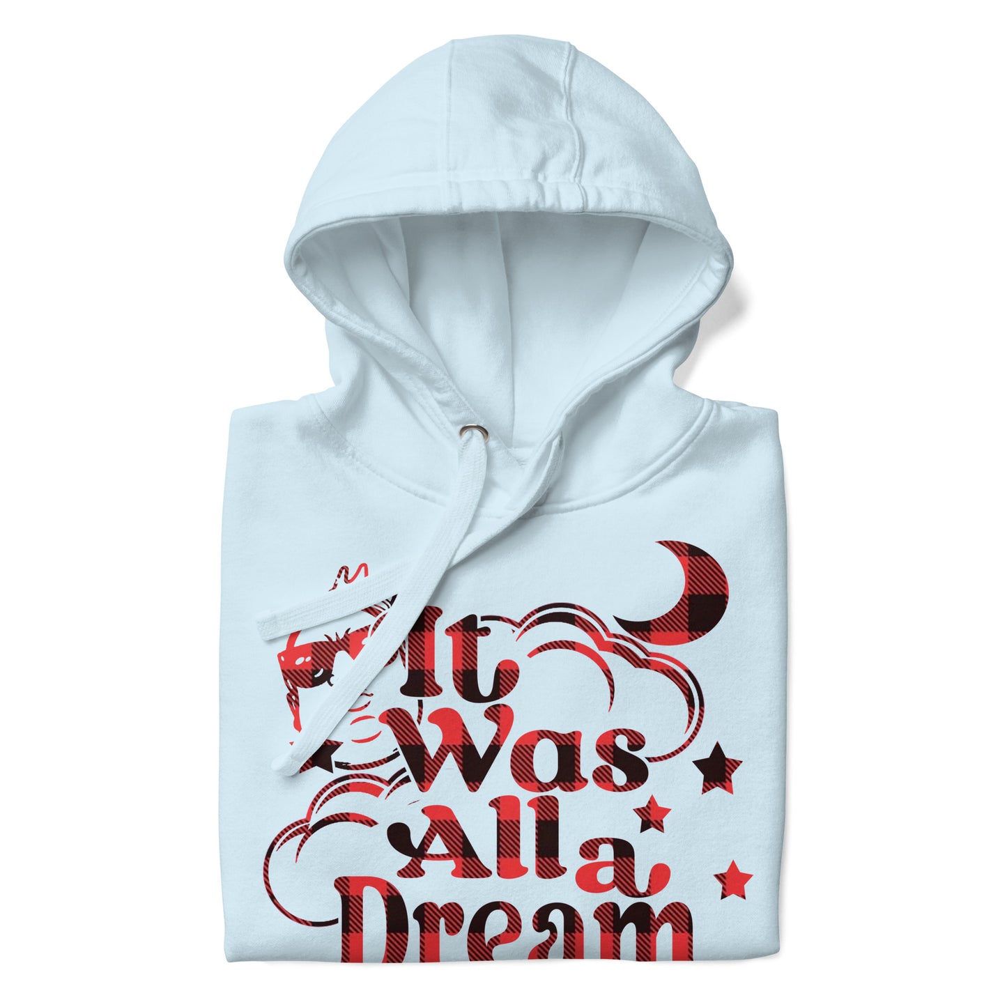 IT WAS ALL A DREAM! (RED & BLACK LUMBERJACK) UNISEX HOODIE