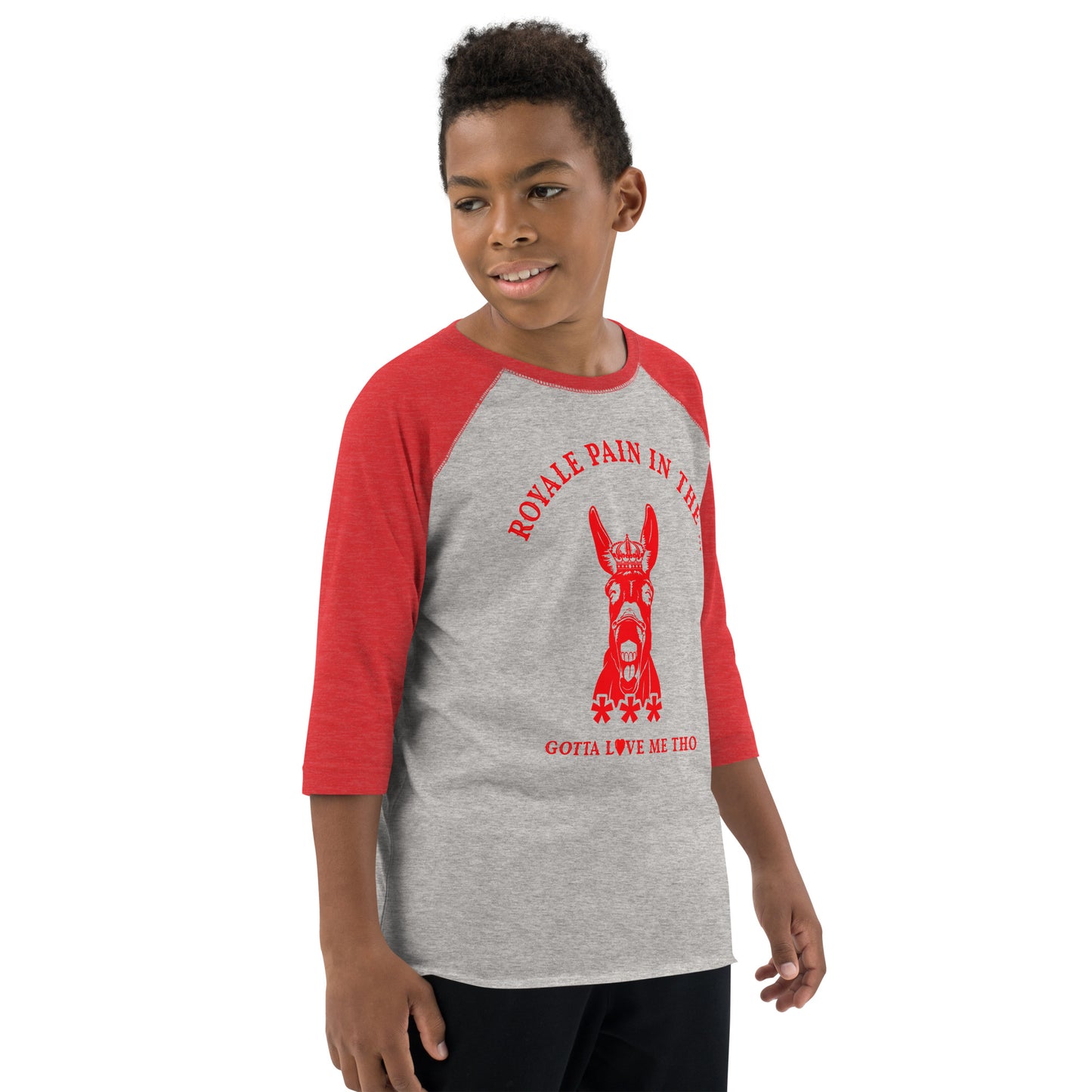 ROYALE PAIN IN THE *** RAGLAN - VINTAGE RED (YOUTH)