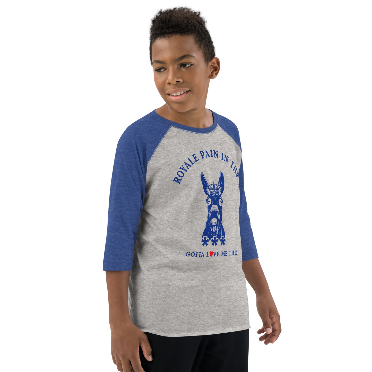 ROYALE PAIN IN THE *** RAGLAN - VINTAGE NAVY (YOUTH)