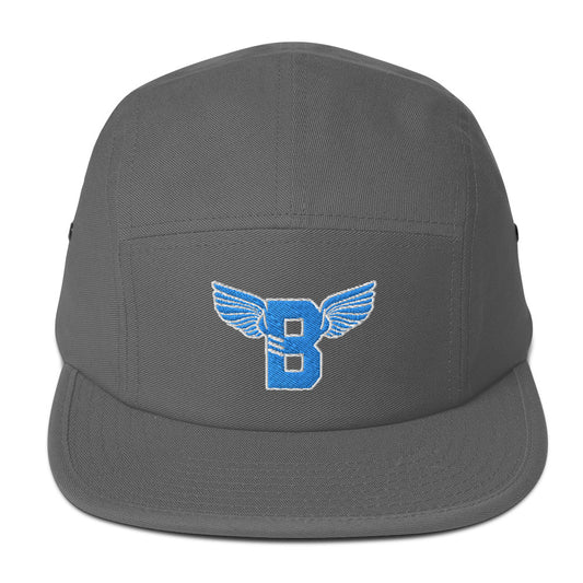 "B" IS FOR BROOKLYN - B-WING 5 PANEL HAT (VIVID BLUE/WHITE STITCH)