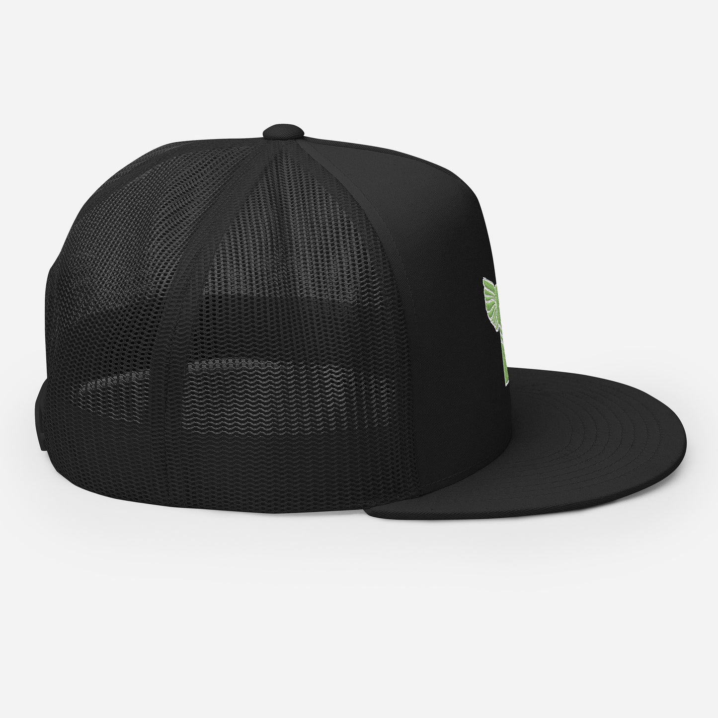 "B" IS FOR BROOKLYN - B-WING MESH SNAPBACK (KIWI GREEN STITCH)