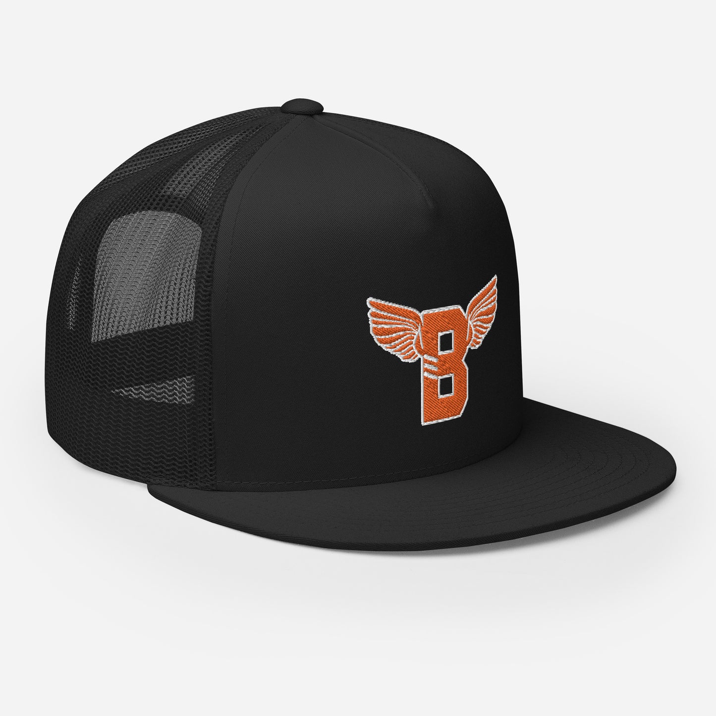 "B" IS FOR BROOKLYN - B-WING MESH SNAPBACK (ORANGE STITCH)