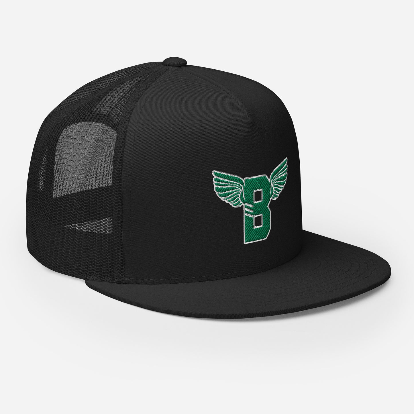 "B" IS FOR BROOKLYN - B-WING MESH SNAPBACK (KELLY GREEN STITCH)