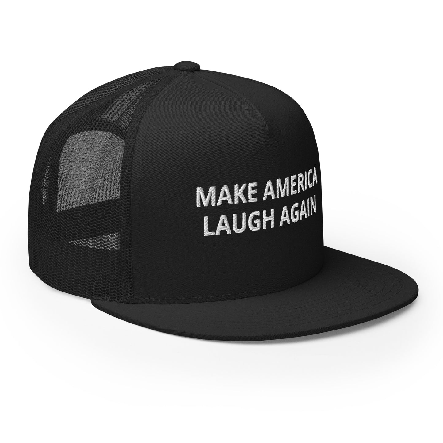 MALA: MAKE AMERICA LAUGH AGAIN MESH SNAPBACK (WHITE)