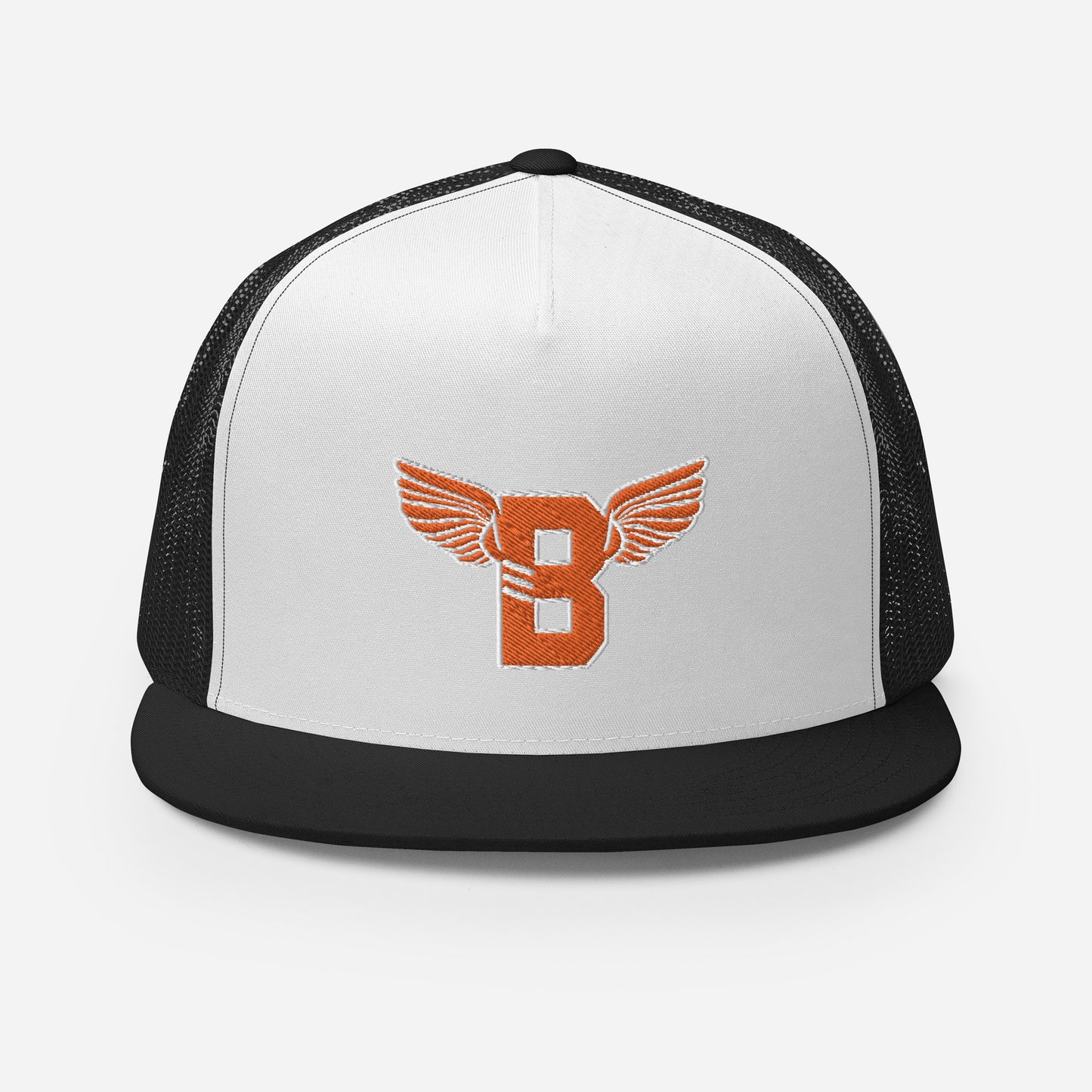 "B" IS FOR BROOKLYN - B-WING MESH SNAPBACK (ORANGE STITCH)