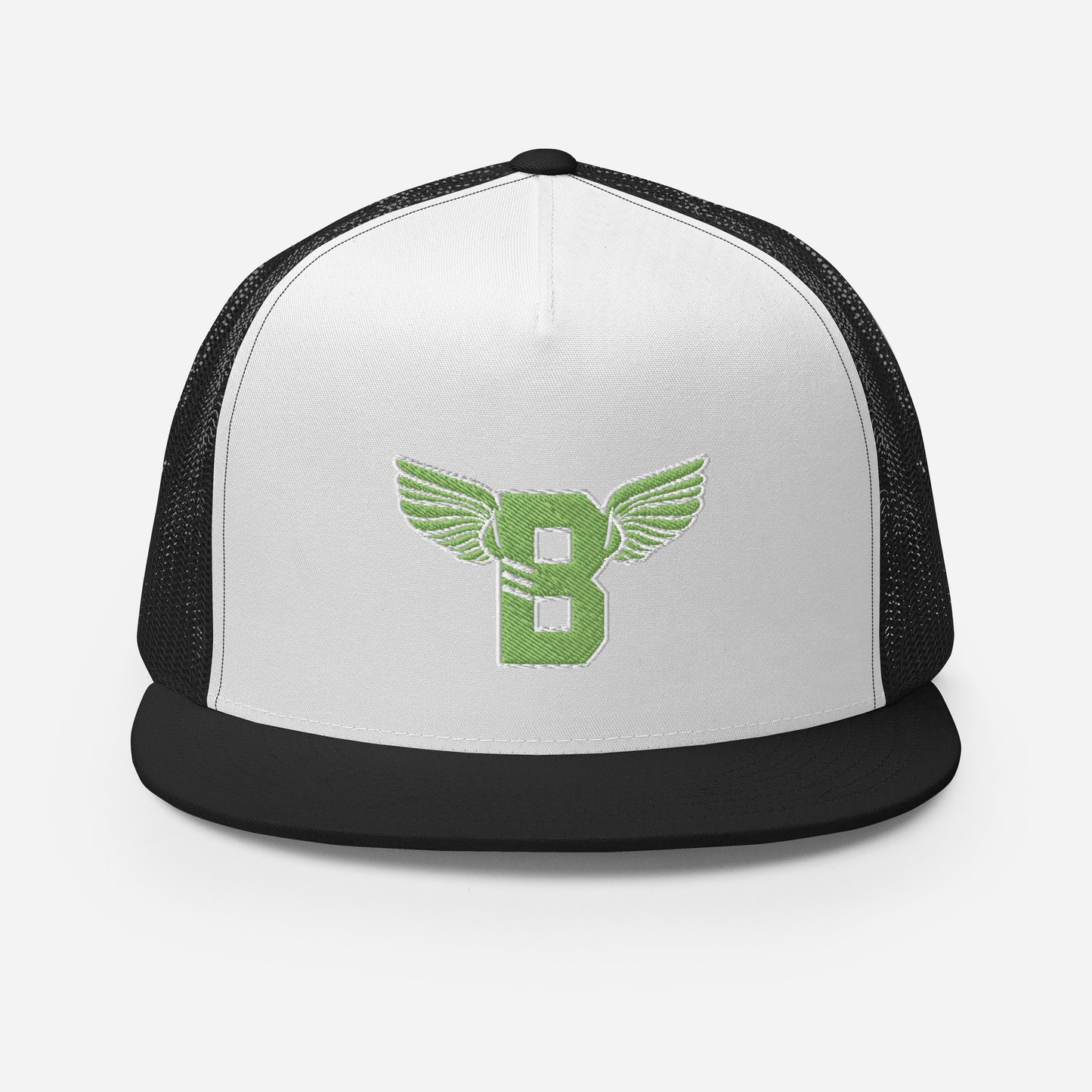 "B" IS FOR BROOKLYN - B-WING MESH SNAPBACK (KIWI GREEN STITCH)