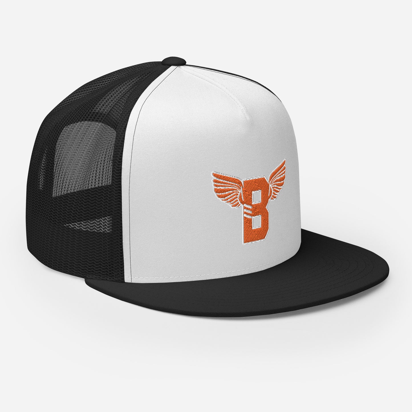 "B" IS FOR BROOKLYN - B-WING MESH SNAPBACK (ORANGE STITCH)