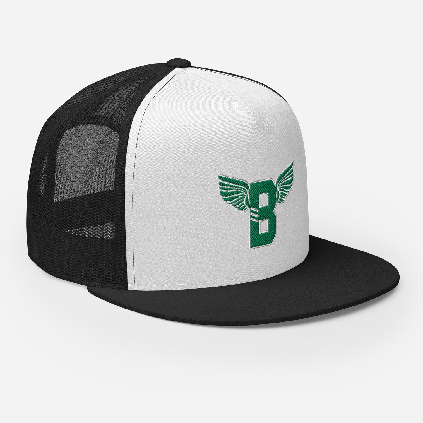 "B" IS FOR BROOKLYN - B-WING MESH SNAPBACK (KELLY GREEN STITCH)