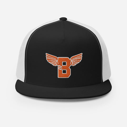 "B" IS FOR BROOKLYN - B-WING MESH SNAPBACK (ORANGE STITCH)