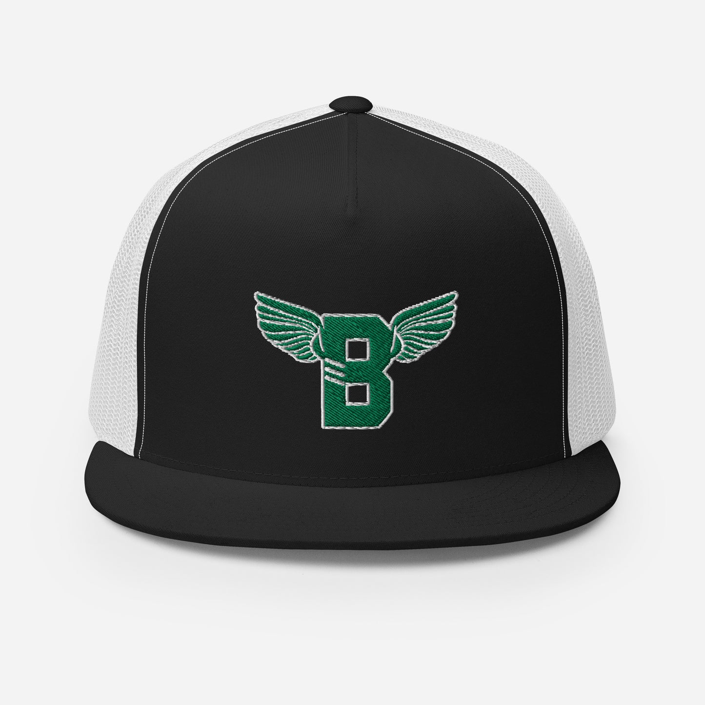 "B" IS FOR BROOKLYN - B-WING MESH SNAPBACK (KELLY GREEN STITCH)