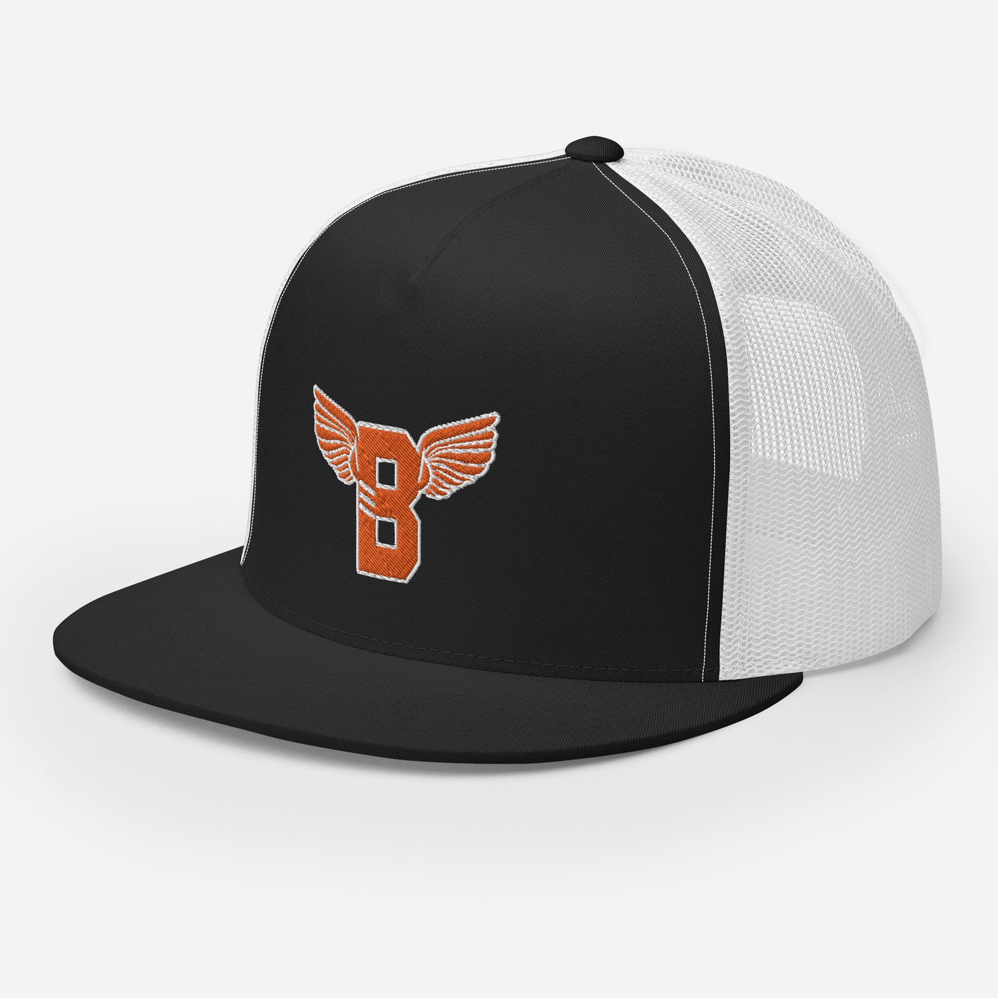 "B" IS FOR BROOKLYN - B-WING MESH SNAPBACK (ORANGE STITCH)